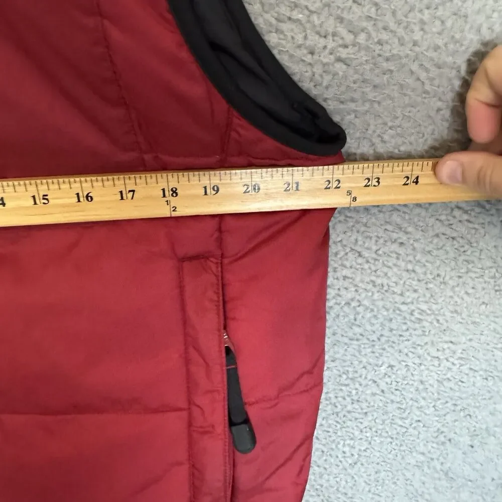Eddie Bauer EBTEK Vest Men S Red Puffer‎ Nylon Zipper Pocket Full Zip